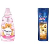 Yumoş Konsantre Çamaşır Yumuşatıcısı Şakayık 1440 Ml(2) Clear Men Kepeğe Karşı Etkili Şampuan Saç Dökülmesine Karşı Kahve Çekirdeği Özü 350 Ml(1)