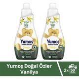 Yumoş Konsantre Çamaşır Yumuşatıcısı Vanilya 1200 ml X2 Hassas Ciltler İçin Doğal Özler - 1,2 lt