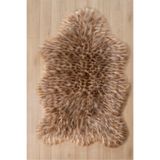 Yumoş Post Peluş Halı Tüylü Yumuşak Kaymaz Taban Modern Salon Halısı Kahverengi