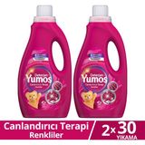 Yumoş Sıvı Çamaşır Deterjanı Canlandırıcı Terapi 1500 ML X2 30 Yıkama Renkli Giysiler İçin Derinlemesine Temizlik - 1,5 lt