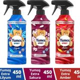 Yumoş Sprey Sakura 450 Ml X1 + Yumoş Sprey Amber 450 Ml X1 + Yumoş Sprey Lilyum 450 Ml X1