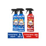 Yumoş Sprey Yıkanması Zor Eşyalar Için Giysi Spreyi Amber 450 ml X1 Sprey Lilyum 450 ml X2