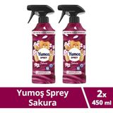 Yumoş Sprey Yıkanması Zor Eşyalar Için Giysi Spreyi Sakura 450 ml x 2 Adet - 900 ml