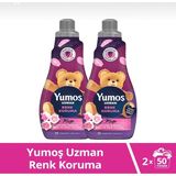 Yumoş Uzman Renk Koruma Konsantre Yumuşatıcı 1200 ml İnci Çiçeği Kokulu 2'li Set 50 Yıkama - 2,4 lt