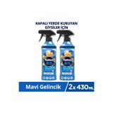 Yumoş Yumoş Açık Hava Etkisi Sprey Yıkanması Zor Eşyalar İçin Giysi Spreyi Mavi Gelincik 430 Ml X2