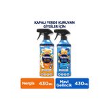 Yumoş Yumoş Açık Hava Etkisi Spreyi Mavi Gelincik 430 Ml x1 + Yumoş Açık Hava Giysi Spreyi Nergis 430 Ml x