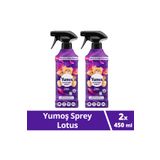 Yumoş Yumoş Ev veTekstil Spreyi Lotus Yıkanması Zor Eşyalar İçin 450 ml x2