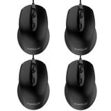 YUMQUA G222 Bilgisayar Faresi Kablolu 4 Paket, Toplu USB Kablolu Fare, Ofis ve Ev Sessiz Optik Fareler Bilgisayar Dizüstü Bilgisayar Masaüstü Bilgisayar için 2 Ayarlanabilir DPI ile