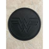 YuMuDo Bardak Altlığı Seti - Organik Plastik Wonder Woman - Dc Heroes - Renk - Siyah