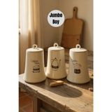 Yumuk Shop 3 Lü Vakumlu Jumbo Boy Coffe Sugar Tea Kavanoz Seti 1 Lt