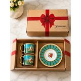 Yumuk Shop Green Bird 2 Kişilik Narlı Fiyonklu Kutulu Kahve Fincanı Takımı 90 ml - Yeşil