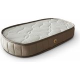 Yumurcak Yatak Umurcak Yatak Kahve Oval Bebek Yatağı Yeni Doğan Ortopedik Süngerli Konforlu Bebek Yatağı - 50 x 90 cm