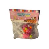 yumurcakstore Kedi patisi taba sukuşi squishy stres oyuncağı yumuşacık jel oyuncak skuşi çift renk PEMBE BEYAZ