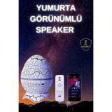 Yumurta Şeklinde Su Dalgalı Bluetooth Speaker Lamba Renkli Şarjlı - 2596-8194 - Çok Renkli