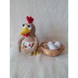 Yumurtacı Tavuk Amigurumi Organik Oyuncak