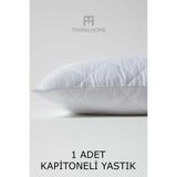 Yumuşak 1 Adet Kapitone Yastık 800 gram | Fermuarlı Yastık Kılıflı | 50 X 70 Cm 1 Adet 50 x 70