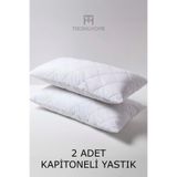 Yumuşak 2 Adet Kapitone Yastık 800 gram | Fermuarlı Yastık Kılıflı | 50 X 70 Cm 2 Adet 50 x 70