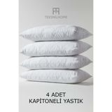 Yumuşak 4 Adet Kapitone Yastık 800 Gram | Fermuarlı Yastık Kılıflı | 50 x 70 cm 4 Adet 50 x 70