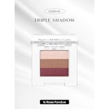 Yumuşak Dokulu, Dökülme Yapmayan 3 Renkli Göz Farı Triple Shadow No.16 (Rose Fondue)