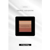 Yumuşak Dokulu, Dökülme Yapmayan 3 Renkli Göz Farı Triple Shadow No.17 (Heart Ring)