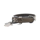 Yumuşak Dokulu Gerçek Deri Flatiron Köpek Boyun Tasması 3x54cm, Toprak Kahverengi