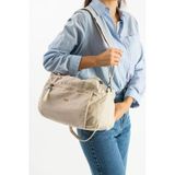 Yumuşak Dokulu Ultra Hafif, Esnek ve Su Geçirmez Polyamid Kumaş Omuz ve Kol Çantası Bej Model: (571-13-14F)