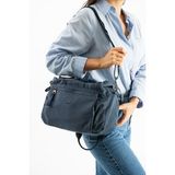 Yumuşak Dokulu Ultra Hafif, Esnek ve Su Geçirmez Polyamid Kumaş Omuz ve Kol Çantası Lacivert Model: (571-13-14F)