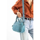 Yumuşak Dokulu Ultra Hafif, Esnek ve Su Geçirmez Polyamid Kumaş Omuz ve Kol Çantası Mavi Model: (571-13-14H)
