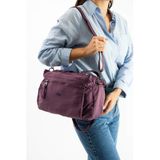 Yumuşak Dokulu Ultra Hafif, Esnek ve Su Geçirmez Polyamid Kumaş Omuz ve Kol Çantası Mor Model: (571-13-14F)