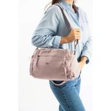 Yumuşak Dokulu Ultra Hafif, Esnek ve Su Geçirmez Polyamid Kumaş Omuz ve Kol Çantası Pembe Model: (571-13-14F)
