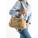Yumuşak Dokulu Ultra Hafif, Esnek ve Su Geçirmez Polyamid Kumaş Omuz ve Kol Çantası Vizon Model: (571-13-14F)