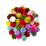 Yumuşak Keçe El Yapımı Merinos Yün Ponpon 3 cm Karışık Renk 25 Adet Doğal ve Yumuşak