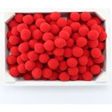 Yumuşak Keçe Peluş Ponpon 2 cm Kırmızı Renkli 50 Adet Çok Yönlü Kullanım İçin Eğlenceli