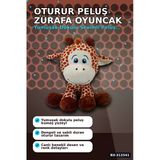 Yumuşak Peluş Zürafa Oyuncak 35 Cm Oturur Pozisyon - Çocuk Uyku Ve Oyun Arkadaşı Bx-313541