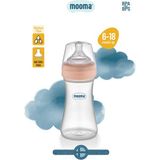 Yumuşak Pp Biberon 250 ml 6-18 Ay Orta Akış Pembe - Ahşap - Bej
