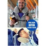 Yumuşak Şişme Seyahat Yastığı U Şekilli Baş Ve Boyun Desteği Taşınabilir Ortopedik Boyun Yastığı