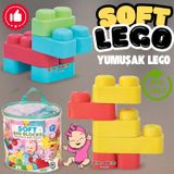 Yumuşak Soft Lego Seti 24 Parça Paketli - Büyük Yumuşak Bloklar - Büyük Soft Lego Oyuncakları - Yumu