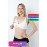 Yumuşak Toparlayıcı Rahat Dayanıklı Tam Kalıp Beatris Pamuklu Balensiz Emzirme Sütyen