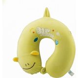 Yumuşak ve Konforlu Boyun Yastığı%100 Visko, Tucklebery Kids Figürlü Seyahat Yastığı (Açık Yeşil)