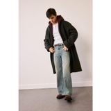 Yün Karışımlı Oversize Vintage Kaban