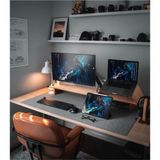 Yün Keçe Çalışma Masası Düzenleme Bilgisayar ve Oyuncu Mouse Pedi 40X120 cm Koyu Gri