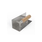 YUNA TOOLS Paslanmaz Çelik İç Köşe Malası 200(L)x75(W)x75(W) mm R0 - Ahşap Sap