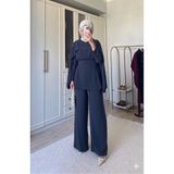 YUNAKI Pelerin Detaylı & Tesettür Giyim & Kadın İkili Tesettür Takım & Alt Üst Pantolon İkili Takım