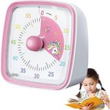Yunbaoit Sevimli Unicorn Tasarımlı Mekanik Mutfak Zamanlayıcı 60 Dakika Ayarlı Timer Kaymaz Taban, Çocuklar ve Mutfak Kullanımı İçin İdeal