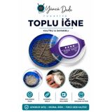 Yüncü Dede Tuhafiye Şeffaf Saklama Kutulu-Süngerli Çelik Toplu Iğne Terzi Iğnesi- Paslanmaz Çelik 20 gr 0,60x32