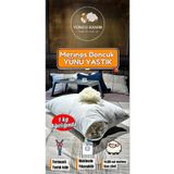 Yüncü Hanım %100 Merinos Boncuk Kuzu Yünü Dolgulu Yastık 50 X 70 Cm Ebat , 1000 gram