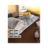 Yüncü Hanım %100 Yün Dolgu Bebek Uyku Seti 3'lü Paket (Yün Yorgan + Yün Alez + Yün Yastık)
