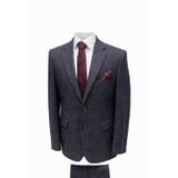 YÜNLÜ KIŞLIK REGULAR KESİM ERKEK CEKETİ (LACIVERT, 50)