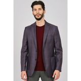 Yünsa Erkek Ekoseli Spor Yün Ceket 2661000 Bordo - 48
