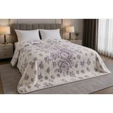 Yünteks Aslan Desenli /çift Kişilik/ Lüx Battaniye/ 3 kg / Modern / Şık / Çeyizlik - Mor - 220 x 240 cm